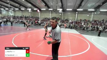 74 lbs Quarterfinal - Jeriah Morfin, New Mexico Bad Boyz vs Brandon Sandoval, Alamosa