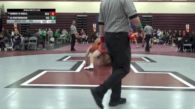 165 lbs Round 3 - JJ Patterson, Clear Creek-Amana vs Drew O`Neill, Solon