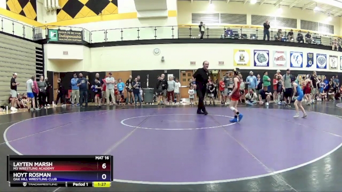 58 lbs Round 1 - Layten Marsh, M3 Wrestling Academy vs Hoyt Rosman, Oak ...