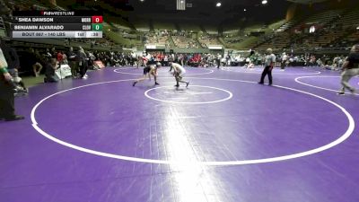 140 lbs 5th Place - Shea Dawson, Morro Bay vs Benjamin Alvarado, Clovis East