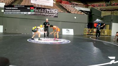 Cadet Boys Lower - 120 lbs Cons. Round 3 - Roman Nikitin, Temecula Valley High School Wrestling vs Ryu Davis, Merced High School Wrestling