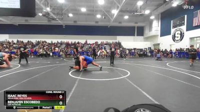 285 lbs Cons. Round 2 - Isaac Reyes, Villa Park High School vs Benjamin Escobedo, Los Altos HS