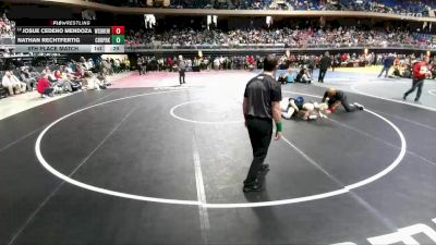 5A 144 lbs 5th Place Match - Josue Cedeno Mendoza, White Settlement Brewer vs Nathan Rechtfertig, Cedar Park