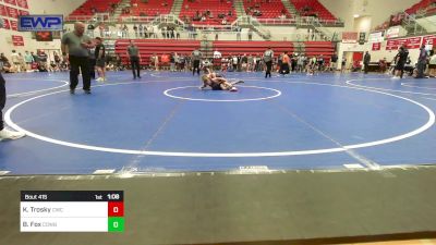 80 lbs Rr Rnd 2 - Knox Trosky, Claremore Wrestling Club vs Baze Fox, Cowboy Wrestling Club