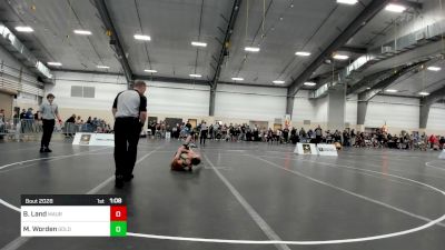 85 lbs Rr Rnd 1 - Braxten Land, Maurer Coughlin Wrestling Club vs Mason Worden, Gold Rush Wrestling