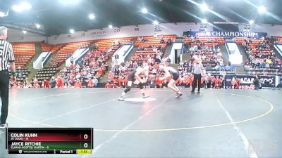 126 lbs Quarterfinals (8 Team) - Colin Kuhn, St Louis vs Jayce Ritchie, Climax-Scotts/ Martin