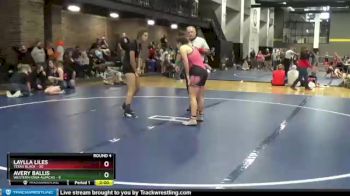 142 lbs Round 4 (6 Team) - Laylla Liles, Texas Black vs Avery Ballis, Western Iowa Alpacas
