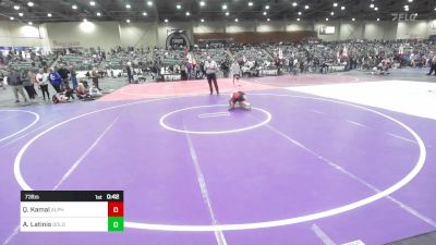 73 lbs Consolation - Qasim Kamal, Alpha Dawg vs Austin Latinis, Gold Rush Wrestling