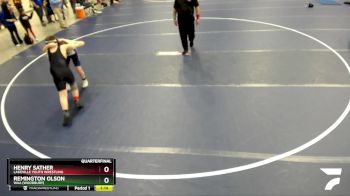 120 lbs Quarterfinal - Henry Sather, Lakeville Youth Wrestling vs Remington Olson, WAA (Woodbury)