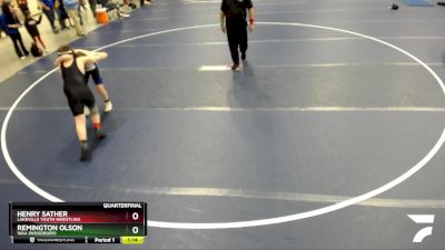 120 lbs Quarterfinal - Henry Sather, Lakeville Youth Wrestling vs Remington Olson, WAA (Woodbury)