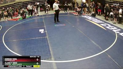 53 lbs Cons. Round 1 - Clancy King, Club King - North Sanpete vs Adrian Vigil, Montrose Elite