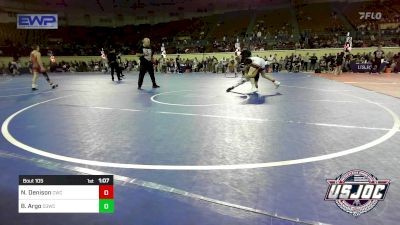 105 lbs Final - Nash Denison, Cowboy Wrestling Club vs Brock Argo, D3 Wrestling Cluib