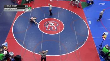 96 lbs Consi Of 16 #1 - Coleman Kincer, Waynesburg vs Michael Benner, Central Dauphin