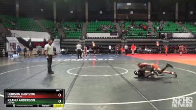 106 lbs Cons. Round 3 - Keanu Anderson, Jasper vs Hudson Hartzog, Alexandria HS