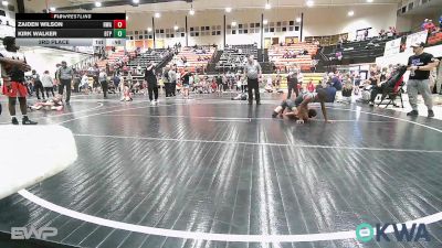 92 lbs 3rd Place - Zaiden Wilson, HURRICANE WRESTLING ACADEMY vs Kirk Walker, Tulsa Blue T Panthers