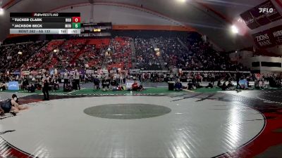 6A 132 lbs Cons. Round 2 - Jackson Beck, Meridian vs Tucker Clark, Rigby