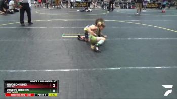 47 lbs Quarterfinal - Zavery Holmes, Unattached vs Grayson King, Holt WC