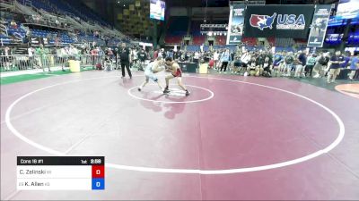 132 lbs Cons 16 #1 - Cael Zelinski, WI vs Kaden Allen, KS