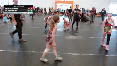 70 lbs Round 3 (4 Team) - Brynlee Dupree, Georgia United vs Chloe Winther, NC Girls Wrestling Club