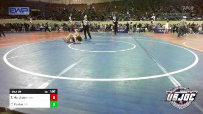 96 lbs Round Of 16 - Tripp Hardison, Verdigris Youth Wrestling vs Cru Foster, F-5 Grappling