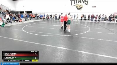 126 lbs Cons. Round 1 - Zach Foster, Lourdes Academy vs Carter Zick, Oshkosh North