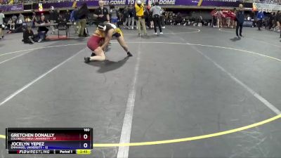 160 lbs 2nd Wrestleback (16 Team) - Gretchen Donally, Colorado Mesa University vs Jocelyn Yepez, Emmanuel University