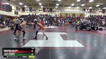 132 lbs Cons. Round 1 - Braydin Wilcox, Prairie, Cedar Rapids vs Mays Weber, Union, LaPorte City