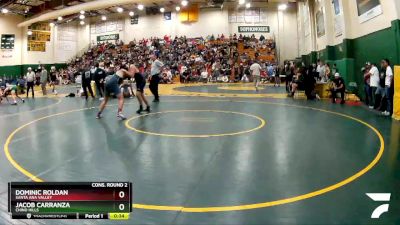 170 lbs Cons. Round 2 - Dominic Roldan, Santa Ana Valley vs Jacob Carranza, Chino Hills