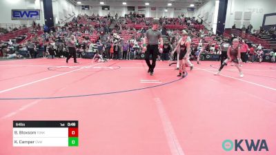 64 lbs Semifinal - Bracen Bloxsom, Tonkawa vs Kael Camper, Caney Valley Wrestling