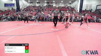 64 lbs Semifinal - Bracen Bloxsom, Tonkawa vs Kael Camper, Caney Valley Wrestling