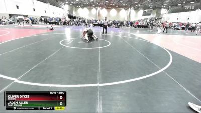 215C Quarterfinal - Oliver Dykes, Red Oak vs Jaden Allen, Sand Springs