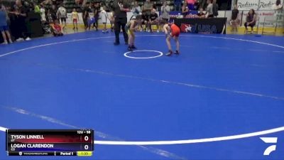 58 lbs 3rd Place Match - Tyson Linnell, UT vs Logan Clarendon, CO