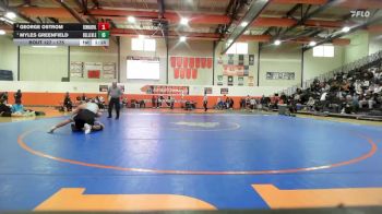 175 lbs 1st Place Match - Myles Greenfield, Belleville (East) vs George Ostrom, Edwardsville (H.S.)