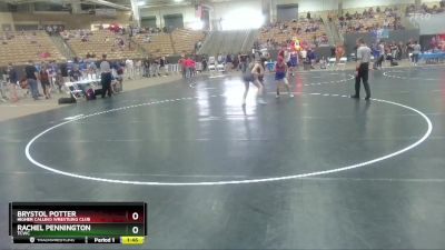 112 lbs Cons. Round 2 - Rachel Pennington, TCWC vs Brystol Potter, Higher Calling Wrestling Club