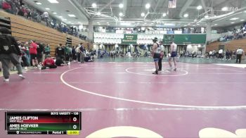 138 lbs Champ. Round 2 - James Clifton, West Hills vs Ames Hoevker, Granite Hills