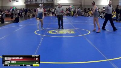 125 lbs Semifinal - Jaime Cook, DeWitt vs Rayna Richardson, Brighton