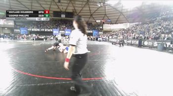 Boys 1B/2B 138 Semifinal - Wayland Holmberg, Davenport vs Cooper Phillips, Colfax