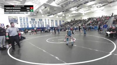 100 lbs Cons. Round 2 - Willow Martinez, Foothill (Santa Ana) vs Giselle Mongenel, Covina