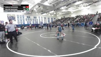 100 lbs Cons. Round 2 - Willow Martinez, Foothill (Santa Ana) vs Giselle Mongenel, Covina