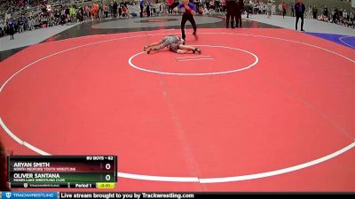 62 lbs Champ. Round 2 - Oliver Santana, Moses Lake Wrestling Club vs Aryan Smith, North Medford Youth Wrestling