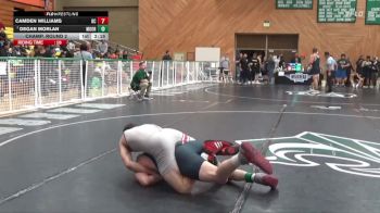 157 lbs Champ. Round 2 - Degan Morlan, Moorpark College vs Camden Williams, Bakersfield College
