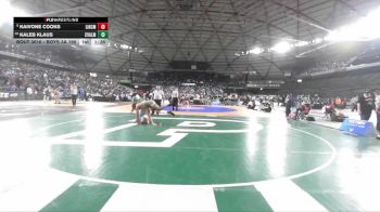Boys 3A 190 lbs Champ. Round 3 - Kaleb Klaus, Central Valley vs Kaivone Cooks, Lincoln (Tacoma)