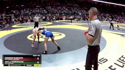 W-120 lbs Semifinal - Kayla Moroschan, (W)-Chippewa vs Addison Rudolph, (W)-Central Crossing