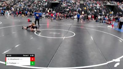 85-92 lbs Cons. Round 1 - Destrey Woodward, Broken Bow Wrestling Club vs Caden Trollope, Bertrand