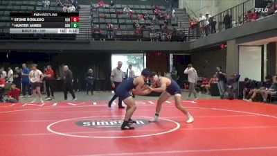 197 lbs Champ. Round 1 - Stone Robledo, Eastern Oregon University (OR) vs Hunter James, Corban University