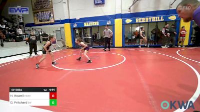 52-56 lbs Rr Rnd 2 - Hayzel Howell, Henryetta Knights Wrestling Club vs Delaney Pritchard, Bristow Wrestling