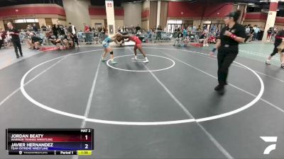 145 lbs Cons. Round 3 - Jordan Beaty, Warrior Trained Wrestling vs Javier Hernandez, Team Extreme Wrestling