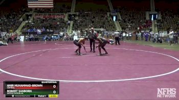 195 lbs Quarterfinal - Amir Muhammad-Brown, Central vs Robert Sanborn, Smiths Station Hs