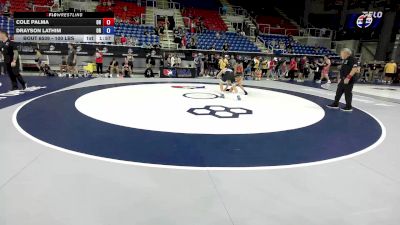 100 lbs Cons. Rd Of 64 - Cole Palma, OH vs Drayson Lathim, OR