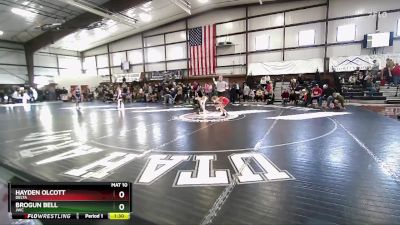 90 lbs Champ. Round 2 - Hayden Olcott, Delta vs Brogun Bell, JWC